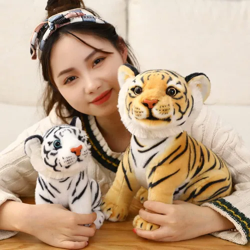Miniatura 7 de GUDVES Tiger Tale Toys - Peluche de tigre blanco de 7.8 pulgadas, bonito y realista regalo para niños
