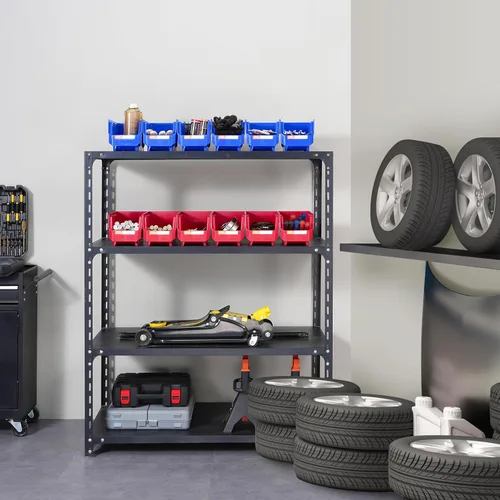 Miniatura 8 de VEVOR Contenedores de almacenamiento apilables de plástico, paquete de 12 unidades (11 x 5 x 5 pulgadas), contenedores organizadores