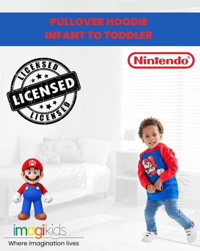 Miniatura 4 de SUPER MARIO Sudadera con capucha de forro polar de manga larga para bebésniños pequeños