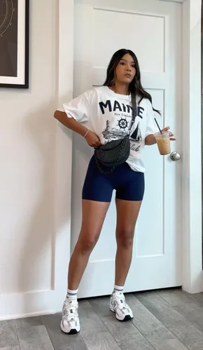 Miniatura 12 de Pantalones cortos de ciclismo de cintura alta para mujer, 5 pulgadas, control de abdomen, atléticos, correr, gimnasio, yoga, pantalones cortos