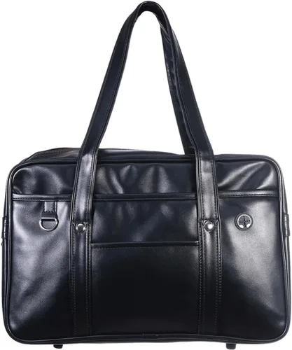 Mikikit Bolsa de viaje portátil de cuero para hombre, bolsa de hombro para portátil, maletín para libros, para hombre, uniforme japonés, bolsa de