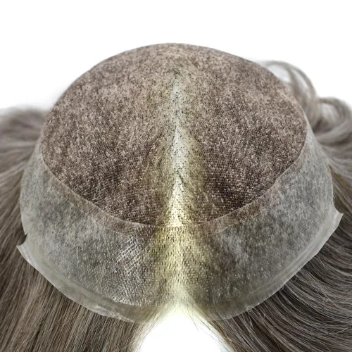 Miniatura 109 de Toupee para hombres Piezas de cabello humano real Encaje suizo para hombres Toupee unidades de cabello humano europeo para hombres Hairpieces