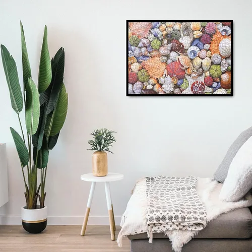 Miniatura 5 de Rompecabezas de 1000 piezas de conchas marinas coloridas, rompecabezas de playa oceánica para adultos, rompecabezas marino de 1000 piezas de Hawái