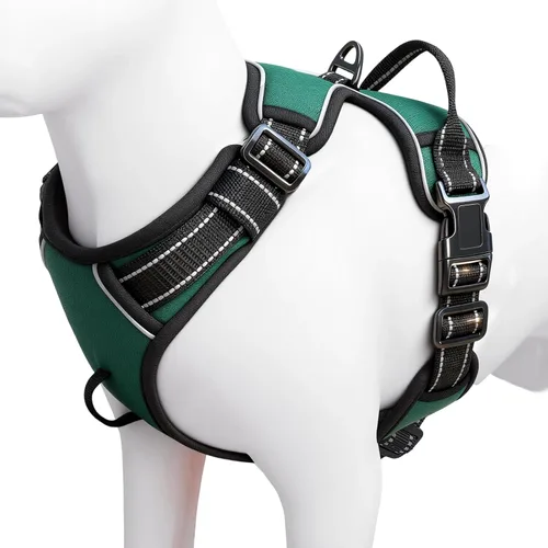 Miniatura 148 de Arnés para perro sin tirones, chaleco reflectante ajustable y acolchado para mascotas con asa de fácil control, fácil de llevar con nudo elegante