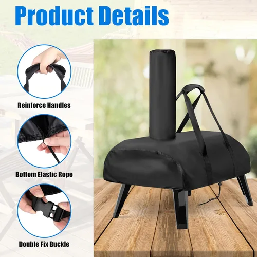 Miniatura 4 de Cubierta para horno de pizza para cuerno grande y para horno de pizza Aidpiza de 12 pulgadas, resistente al aire libre, accesorios de cubierta