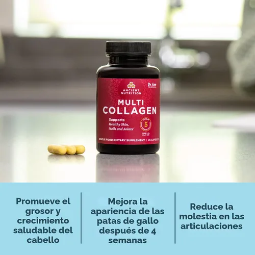 Miniatura 5 de Ancient Nutrition - Píldoras de péptidos de colágeno, suplemento de colágeno hidrolizado múltiple, tipos I, II, II, V y X, apoya la salud de la piel