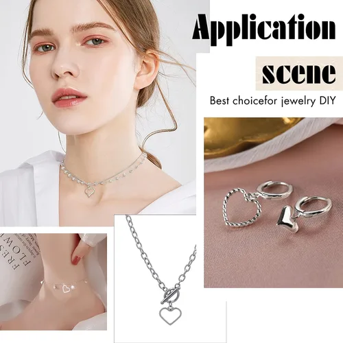 Miniatura 7 de UNICRAFTALE Heart Stainless Steel Charms Open Heart Floating Pendants Hollow Charms for DIY Jewelry Bracelets Necklace Making