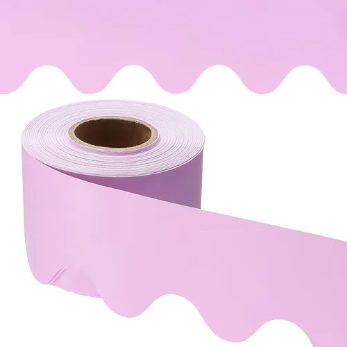 Miniatura 11 de PATIKIL Borde para tablón de anuncios, 65.5 pies, póster, pizarra, corcho, decoración, bordes festoneados, decoración de pared para aula, oficina