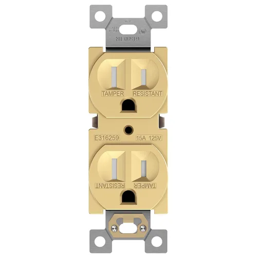 Miniatura 36 de ENERLITES Toma de corriente dúplex, tomacorrientes eléctricos de pared resistentes a manipulaciones, grado residencial, 3 cables, autoconexión a