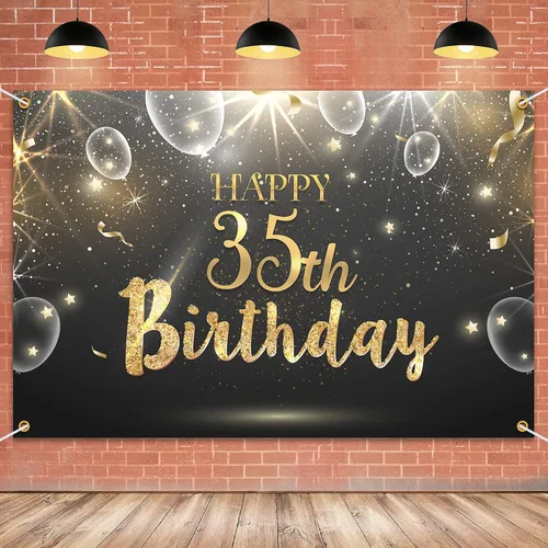 Miniatura 11 de HAMIGAR Telón de fondo brillante dorado de 6 x 4 pies para cumpleaños número 11, decoraciones de cumpleaños de 11 años, suministros de fiesta