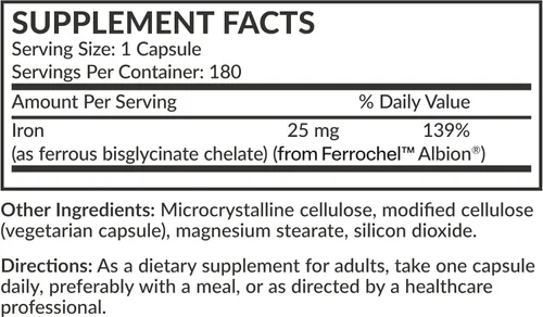 Miniatura 6 de Futurebiotics Bisglicinato de hierro 25 mg suave para el estómago, apoya la energía y la producción saludable de glóbulos rojos - Fórmula