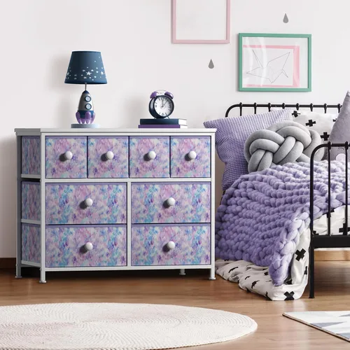 Miniatura 2 de Sorbus Cómoda de tela para dormitorio de niños, cómoda de 8 cajones, torre de almacenamiento, organizador de ropa, para armario, para sala