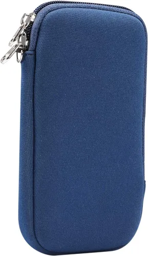 Miniatura 2 de Funda de neopreno de tamaño pequeño para teléfono celular, con cremallera y correa para el cuello para iPhone 17, 16, 16e, 15 15 Pro iPhone 14 14