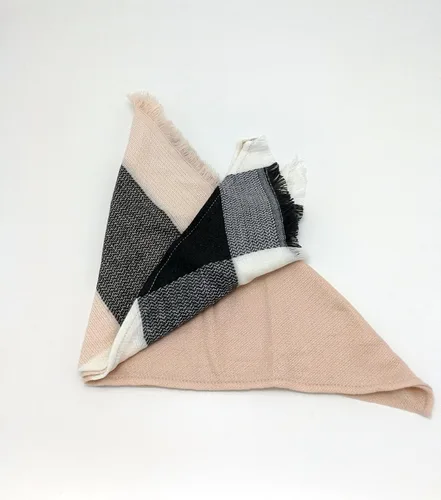 Miniatura 4 de Wander Agio - Bufanda envolvente con diseño a cuadros o triangular para mujer, cálida y larga, de punto, sensación de cachemira, chal