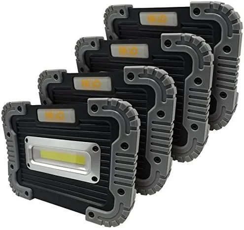 Luz de inundación de bloque grande – COB LED portátil – Ultra brillante – 10 vatios – 500 lúmenes, resistente al agua, luz de trabajo alimentada por