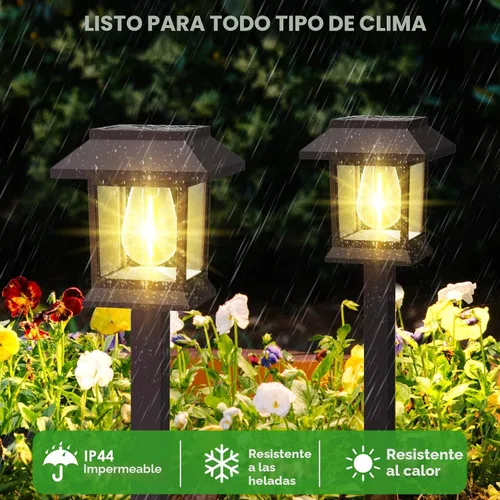 Miniatura 3 de Benany Luces solares para exteriores, paquete de 12 luces solares impermeables para caminos, iluminación de paisaje para camino, pasarela, césped