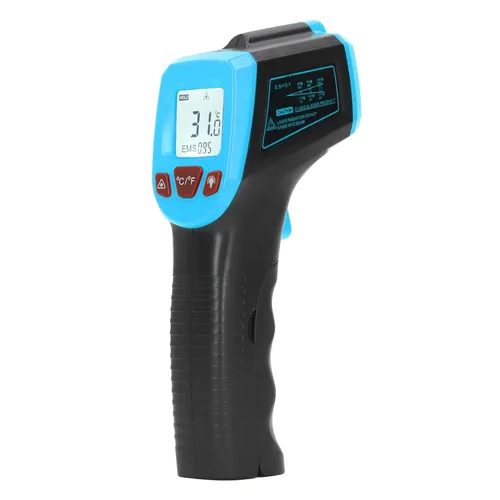 Pistola de medición de temperatura, pistola de termómetro de temperatura digital sin contacto con carcasa ABS infrarroja de mano -58.0 °F a 1,112.0