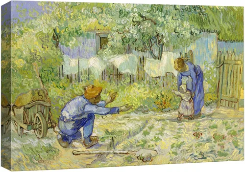 Miniatura 40 de Van Gogh - Lienzo con diseño giclée de olivos con cielo amarillo y sol, arte de pared de galería, estirado y enmarcado, listo para colgar, 24 x 36