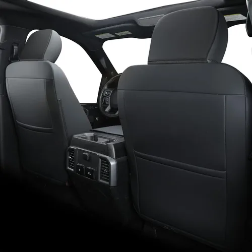Miniatura 3 de Covertopia Fundas de asiento de piel sintética F150, ajuste personalizado para Ford F150 SuperCrew 2015-2024 2025 y 2017-2024 2025 F250 F350 F450