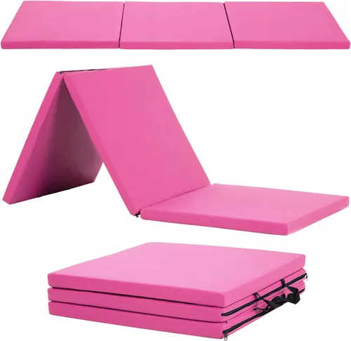 Miniatura 17 de Gymnastics Tumbling Mat Portable Gymnastics Mat Foldable Tumbling Mat 2ft W 6ft L/4ft W 6ft L/4ft W 8ft L/4ft W 10ft Exercise Mat Yoga Mat with