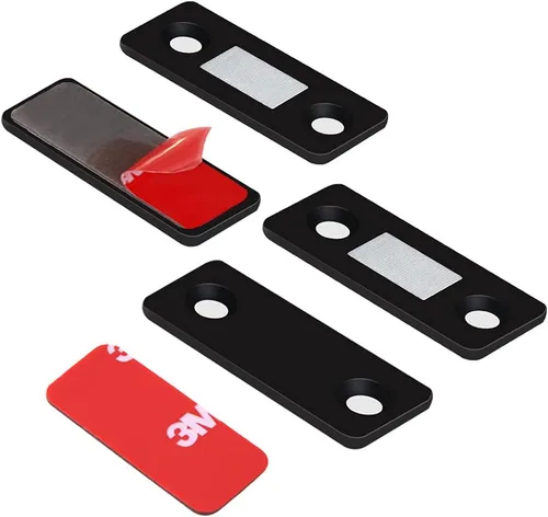 Miniatura 3 de Mousike Imanes magnéticos para puertas ultrafinas, de acero inoxidable, para cierre de puerta corrediza, armario de cocina, armario, armario