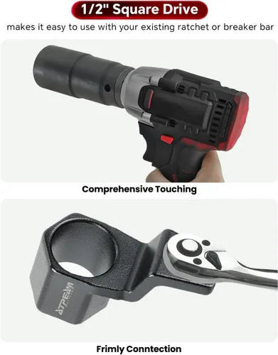 Miniatura 4 de ATPEAM Herramienta de extracción de brazo de manivela, herramienta de brazo de manivela para accionamiento de 1/2 pulgada para motores Honda y Acura