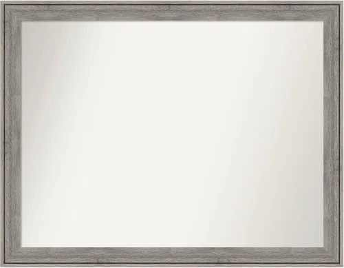 Miniatura 46 de Amanti Art Espejo de pared personalizado no biselado (24.5 x 24.5 pulgadas), marco gris marrón alta, varios tamaños personalizados, espejo de baño
