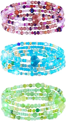 ELABEST Brillantes grandes cuentas africanas de la cintura del vientre de la cadena de la cintura playa 3PCS cintura joyería cuerpo accesorios