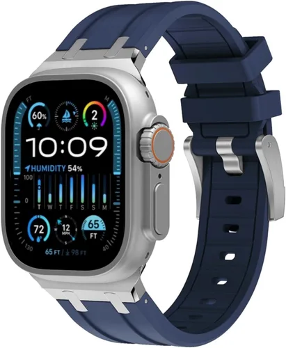 Miniatura 20 de Apple Watch Band para iWatch Ultra Series, correa de reloj de silicona para hombres, diseño fresco, compatible con Apple Watch de 1.929 in, 1.772