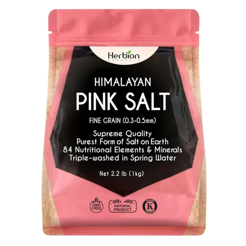 Miniatura 10 de HERBION Naturals - Sal rosa del Himalaya de grano fino en frasco, sin OMG, calidad suprema sin químicos, vegana, certificada Kosher, sal pura