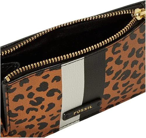 Miniatura 5 de Fossil Cartera Logan de piel para tarjetas para mujer cartera con llavero