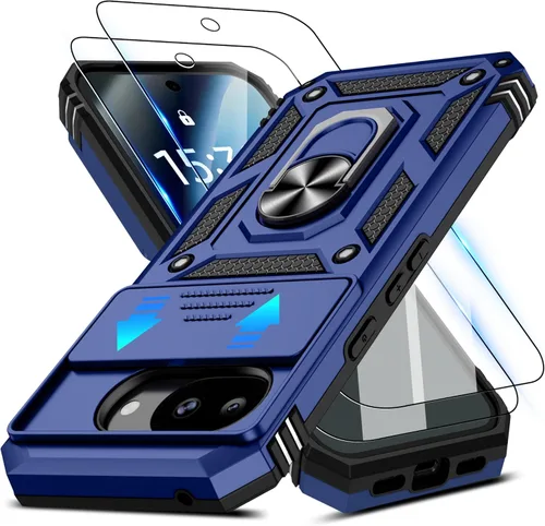 Miniatura 21 de ATUMP Funda para OnePlus Nord N200 5G con protector de pantalla HD con cubierta para cámara deslizante, soporte de anillo de rotación de 360°
