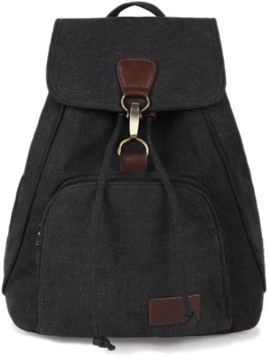 Miniatura 3 de WITERY Mochila de lona para mujer, mochila casual para computadora, Negro -, Tamaño único, Vintage