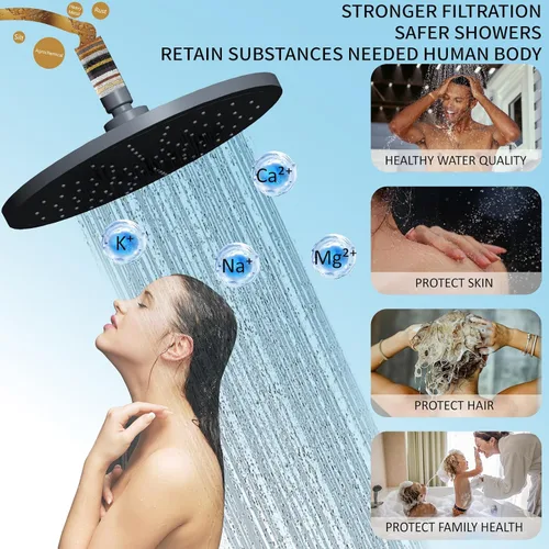Miniatura 5 de Filtro de ducha, cartucho de filtro de repuesto de 20 etapas, filtros de cabezal de ducha de agua dura, elimina sedimentos, metales pesados, hierro