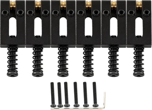 Musiclily Sillas de puente de guitarra de latón ultra de 0.413 in, sillín de puente de trémolo para Fender Telecaster Tele Stratocaster Strat ST TL
