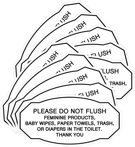 Miniatura 59 de Signs ByLITA Letrero de etiqueta victoriana Please Do Not Flush (Lt Gray), pequeño, 1 paquete Gris claro