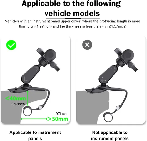 Miniatura 6 de Downhill 1 PC Soporte para smartphone para salpicadero de coche, soporte para smartphone con rotación de 360 grados, soporte multifuncional