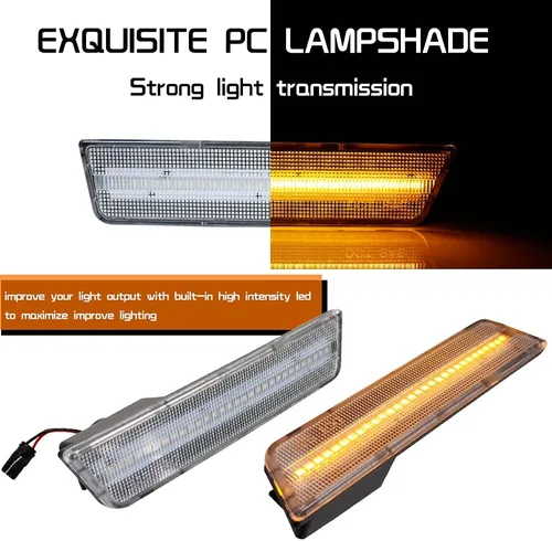 Miniatura 2 de juego completo de luces led amber transparentes compatibles con 2008 2009 2010 2011 2012 2013 2014 Dodge Challenger R/T Classic Rallye Redline SRT8