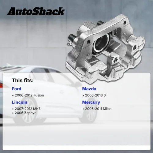 Miniatura 2 de AutoShack - Juego de pinzas de freno delanteras con soporte de repuesto para Mercury Milan Lincoln MKZ 2006 Zephyr 2006-2012 Ford Fusion 2006-2013