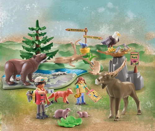 Miniatura 4 de PLAYMOBIL Wiltopia 71403 Excursión a los Animales de América, Juguetes Sostenibles, desde 4 años