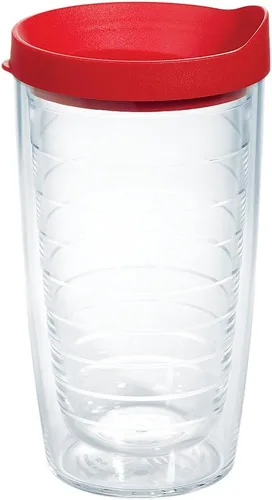 Miniatura 70 de Taza de viaje Tervis de doble pared transparente y colorida con tapa fabricada en Estados Unidos mantiene las bebidas frías y calientes, 24 onzas