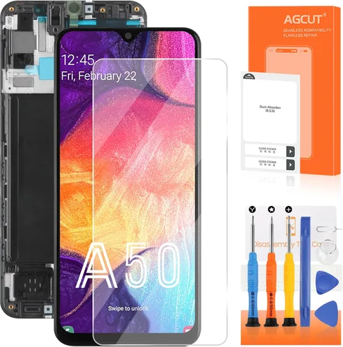 AGCUT OLED para Samsung Galaxy A50 Reemplazo de pantalla para pantalla Samsung A50 Digitalizador SM-A505F SM-A505G/DS SM-A505U Reemplazo de pantalla
