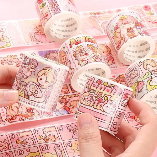Miniatura 13 de Alideco - Cintas adhesivas decorativas pequeñas de mochi washi, ideales para suministros de diario, manualidades, álbum de recortes, bricolaje