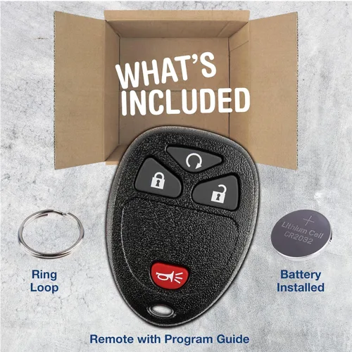 Miniatura 2 de KeylessOption Reemplazo de llavero de coche con control remoto de entrada sin llave para 15913421 con llave