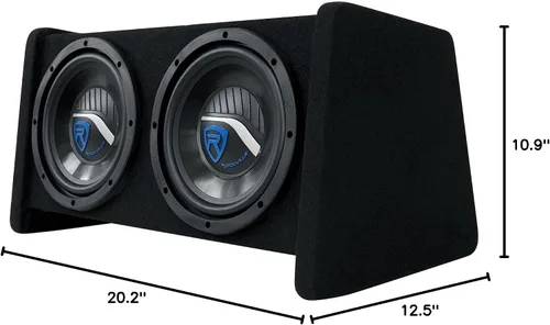 Miniatura 9 de Rockville RV208P - Subwoofers de audio para automóvil RMS duales de 8 pulgadas, 800 W, pico/400 W RMS en carcasa ventilada, diseño en ángulo de 15