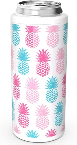 Miniatura 32 de TILUCK Enfriador de Latas Delgadas para Cerveza Delgada y Seltzer Duro, Acero Inoxidable, Acero Inoxidable Aislado de Doble Pared para Latas Cactus