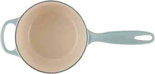 Miniatura 3 de Le Creuset - Cacerola esmaltada con firma de hierro fundido, 1.75 cuartos de galón, Sal marina Sea Salt
