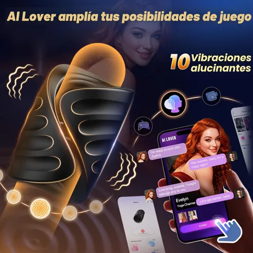 Miniatura 2 de Juguetes sexuales masculinos para hombres, masturbador masculino, vibrador de entrenamiento de pene con control por app, juguete sexual vibrador