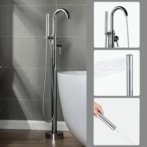 Miniatura 18 de WOODBRIDGE F0006 MBRD grifo, (L) 10 3/4" x (W) 6-1/4" x (H) 43-7/8, negro mate Mate negro
