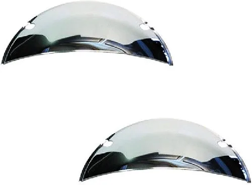 Octane Lighting 5.75 "5-3/4" acero inoxidable pulido media luna escudos cubre cuádruple faro lámpara cubierta par para H5006 H5001 4000 50001 coche